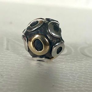 Pandora Letter O Whit 14k Yellow Gold Charm “Retired”